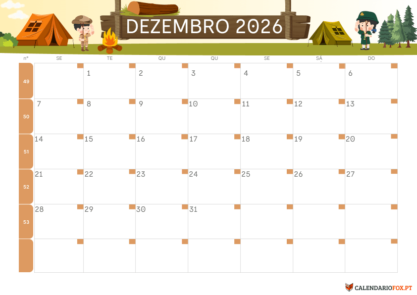 Calendário de Dezembro – Tema Infantil 4